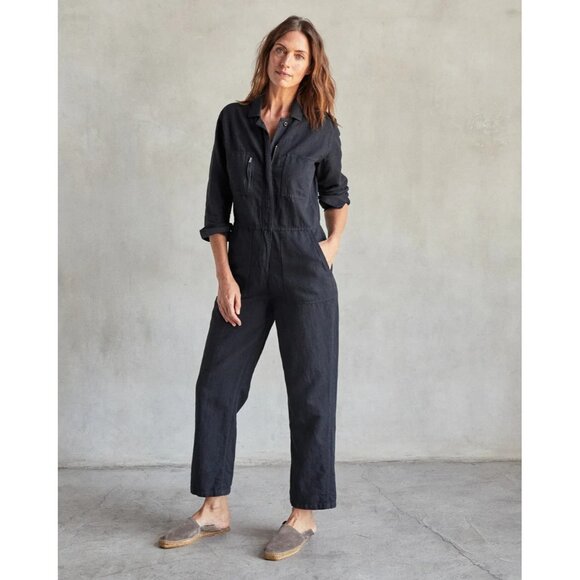 Outerknown Jumpsuit Women's Pitch Black Classic Long Sleeves StationSize M NWT